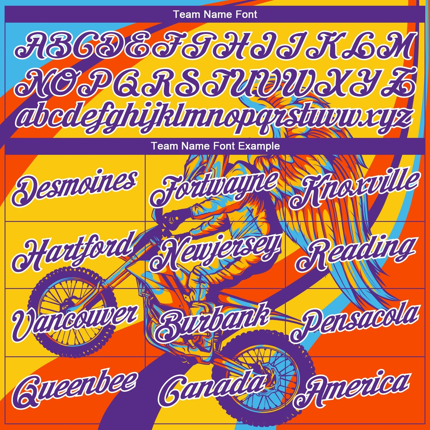 Custom Stitched Yellow Purple Orange-White 3D Pattern Design Motorcycle Motocross Racing Sports Pullover Sweatshirt Hoodie