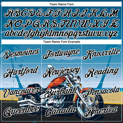 Custom Stitched Blue Black-White 3D Pattern Design Motorcycle Motocross Racing Sports Pullover Sweatshirt Hoodie