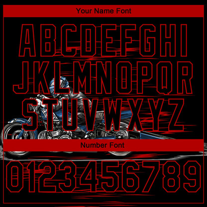 Custom Stitched Black Red 3D Pattern Design Motorcycle Motocross Skull Racing Sports Pullover Sweatshirt Hoodie