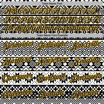 Custom Stitched White Navy-Gold 3D Pattern Design Tribal Ethnic Native American Sports Pullover Sweatshirt Hoodie