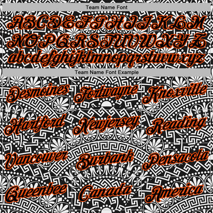Custom Stitched White Black-Orange 3D Pattern Design Tribal Ethnic Native American Sports Pullover Sweatshirt Hoodie