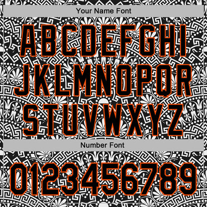 Custom Stitched White Black-Orange 3D Pattern Design Tribal Ethnic Native American Sports Pullover Sweatshirt Hoodie