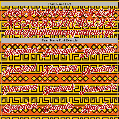 Custom Stitched Gold Red-White 3D Pattern Design Tribal Ethnic Native American Sports Pullover Sweatshirt Hoodie