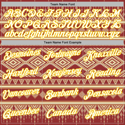 Custom Stitched Red White-Yellow 3D Pattern Design Tribal Ethnic Native American Sports Pullover Sweatshirt Hoodie