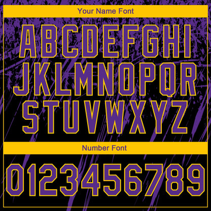 Custom Stitched Black Purple-Yellow 3D Pattern Design Splash Grunge Art Sports Pullover Sweatshirt Hoodie