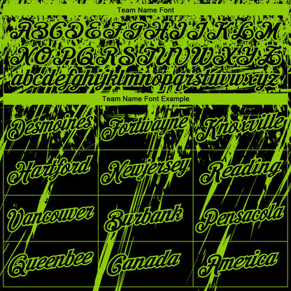 Custom Stitched Black Neon Green 3D Pattern Design Splash Grunge Art Sports Pullover Sweatshirt Hoodie