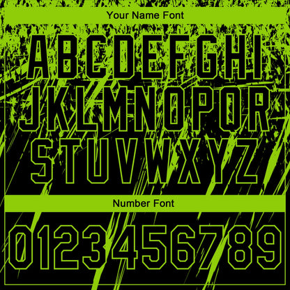 Custom Stitched Black Neon Green 3D Pattern Design Splash Grunge Art Sports Pullover Sweatshirt Hoodie
