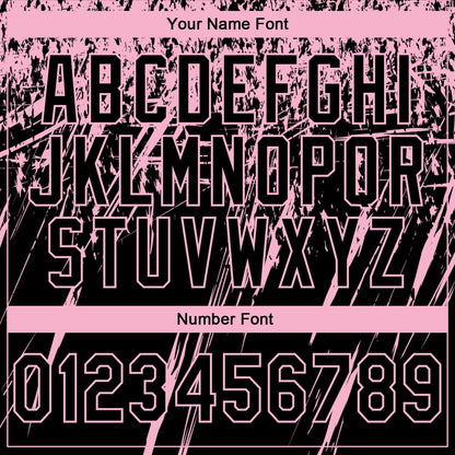 Custom Stitched Black Light Pink 3D Pattern Design Splash Grunge Art Sports Pullover Sweatshirt Hoodie