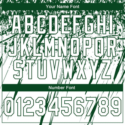 Custom Stitched White Green 3D Pattern Design Splash Grunge Art Sports Pullover Sweatshirt Hoodie