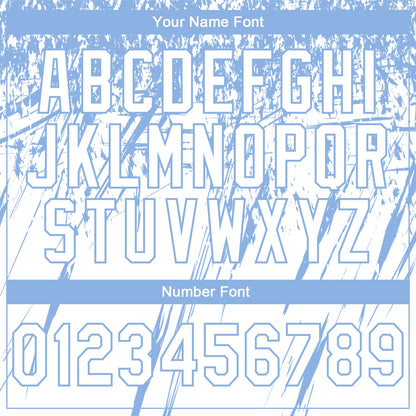 Custom Stitched White Light Blue 3D Pattern Design Splash Grunge Art Sports Pullover Sweatshirt Hoodie