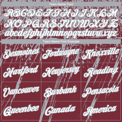 Custom Stitched Burgundy White-Gray 3D Pattern Design Splash Grunge Art Sports Pullover Sweatshirt Hoodie