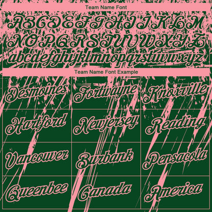 Custom Stitched Green Medium Pink 3D Pattern Design Splash Grunge Art Sports Pullover Sweatshirt Hoodie