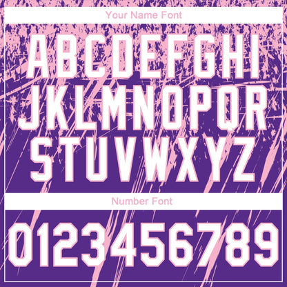 Custom Stitched Purple White-Light Pink 3D Pattern Design Splash Grunge Art Sports Pullover Sweatshirt Hoodie