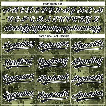 Custom Stitched Camo Black-White 3D Leaves Sports Pullover Sweatshirt Salute To Service Hoodie