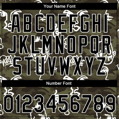 Custom Stitched Camo Black-White 3D Hand Painted Face Sports Pullover Sweatshirt Salute To Service Hoodie