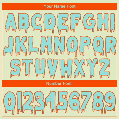 Custom Green Ice Blue-Orange 3D Skull Hell Sports Pullover Sweatshirt Hoodie