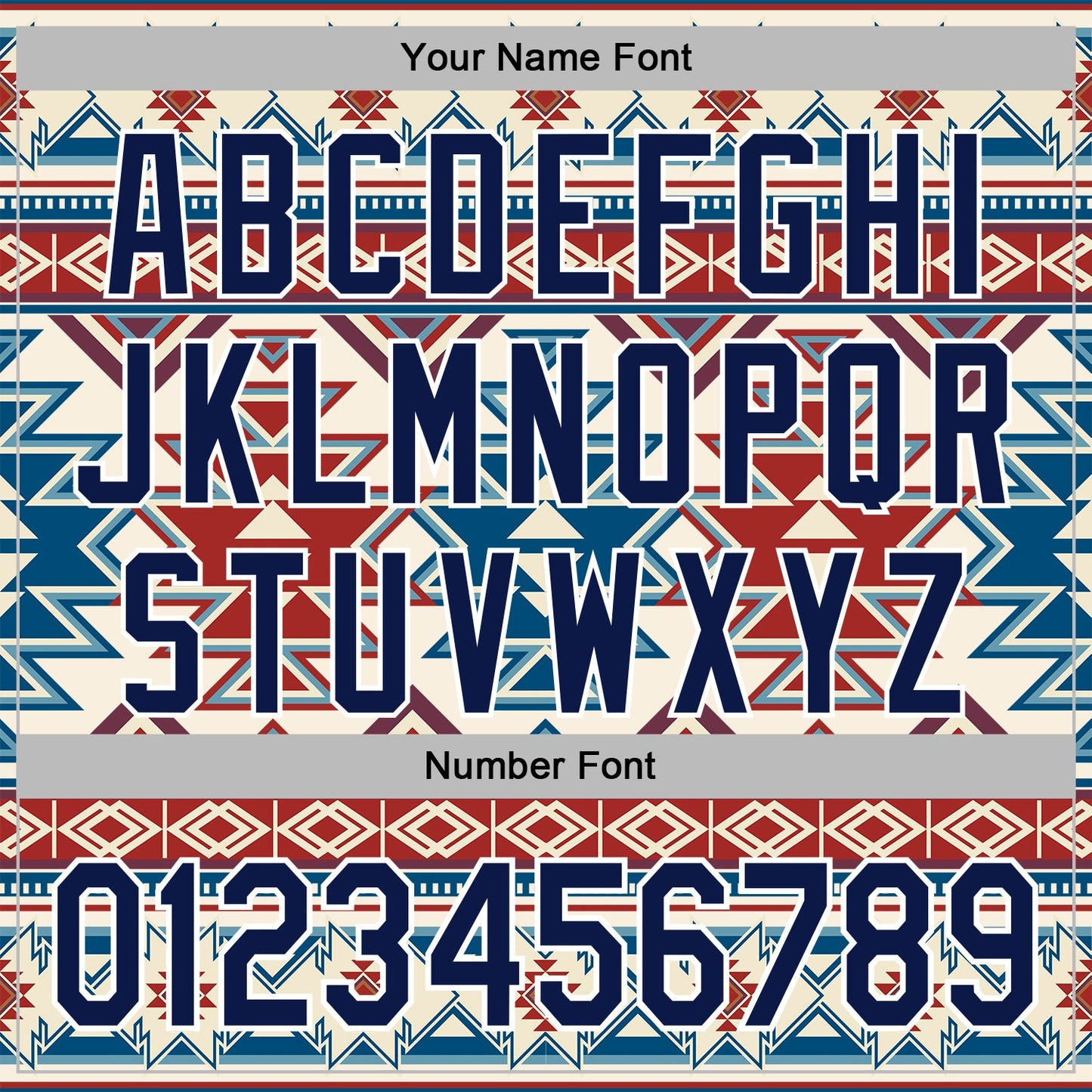 Custom Stitched Cream Navy Red Blue-White 3D Mexico Aztec Pattern Sports Pullover Sweatshirt Hoodie