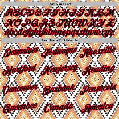 Custom Stitched White Black Yellow-Fire Red 3D Mexico Aztec Pattern Sports Pullover Sweatshirt Hoodie