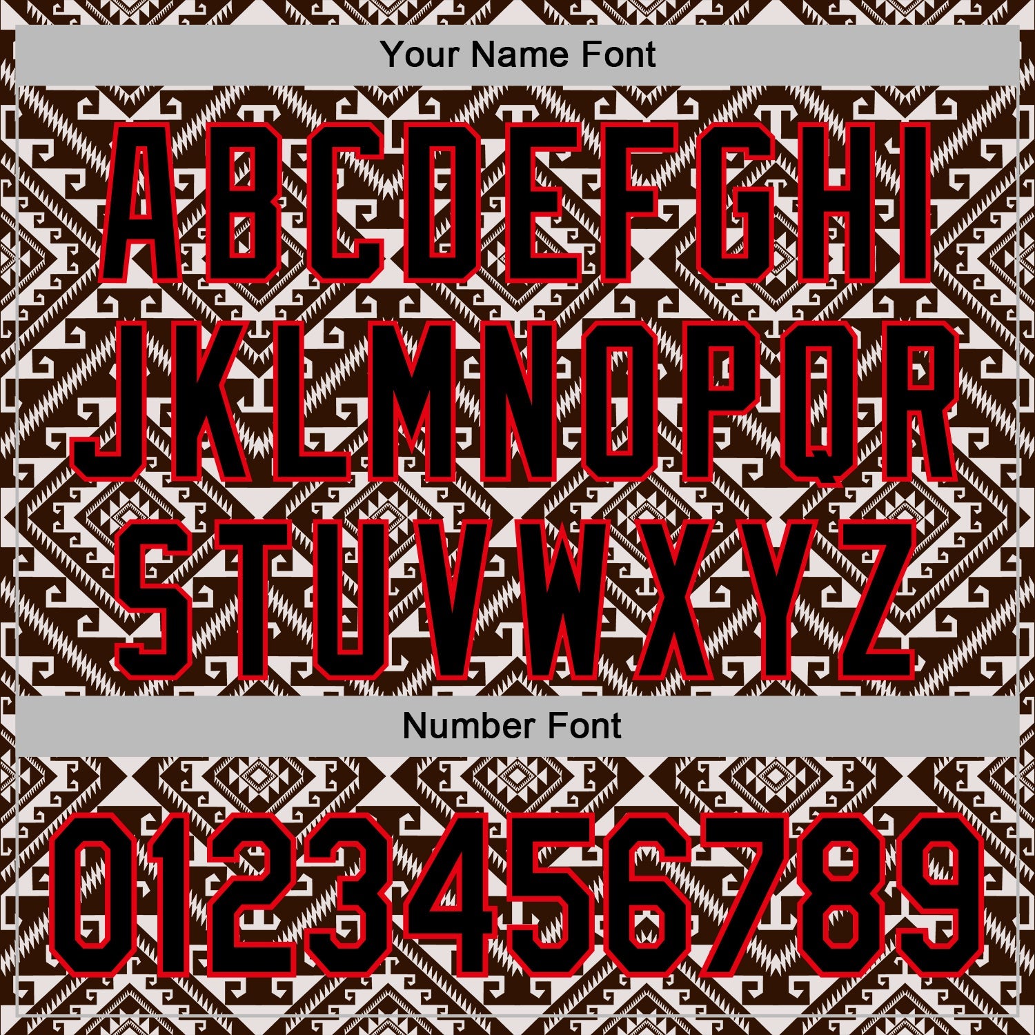 Custom Stitched Brown Black White-Fire Red 3D Mexico Aztec Pattern Sports Pullover Sweatshirt Hoodie