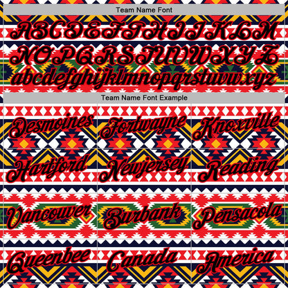 Custom Stitched White Black Yellow Green-Fire Red 3D Mexico Aztec Pattern Sports Pullover Sweatshirt Hoodie