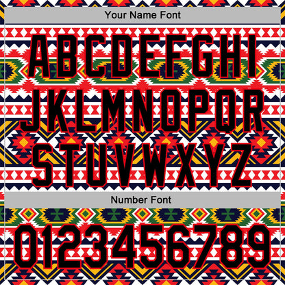 Custom Stitched White Black Yellow Green-Fire Red 3D Mexico Aztec Pattern Sports Pullover Sweatshirt Hoodie