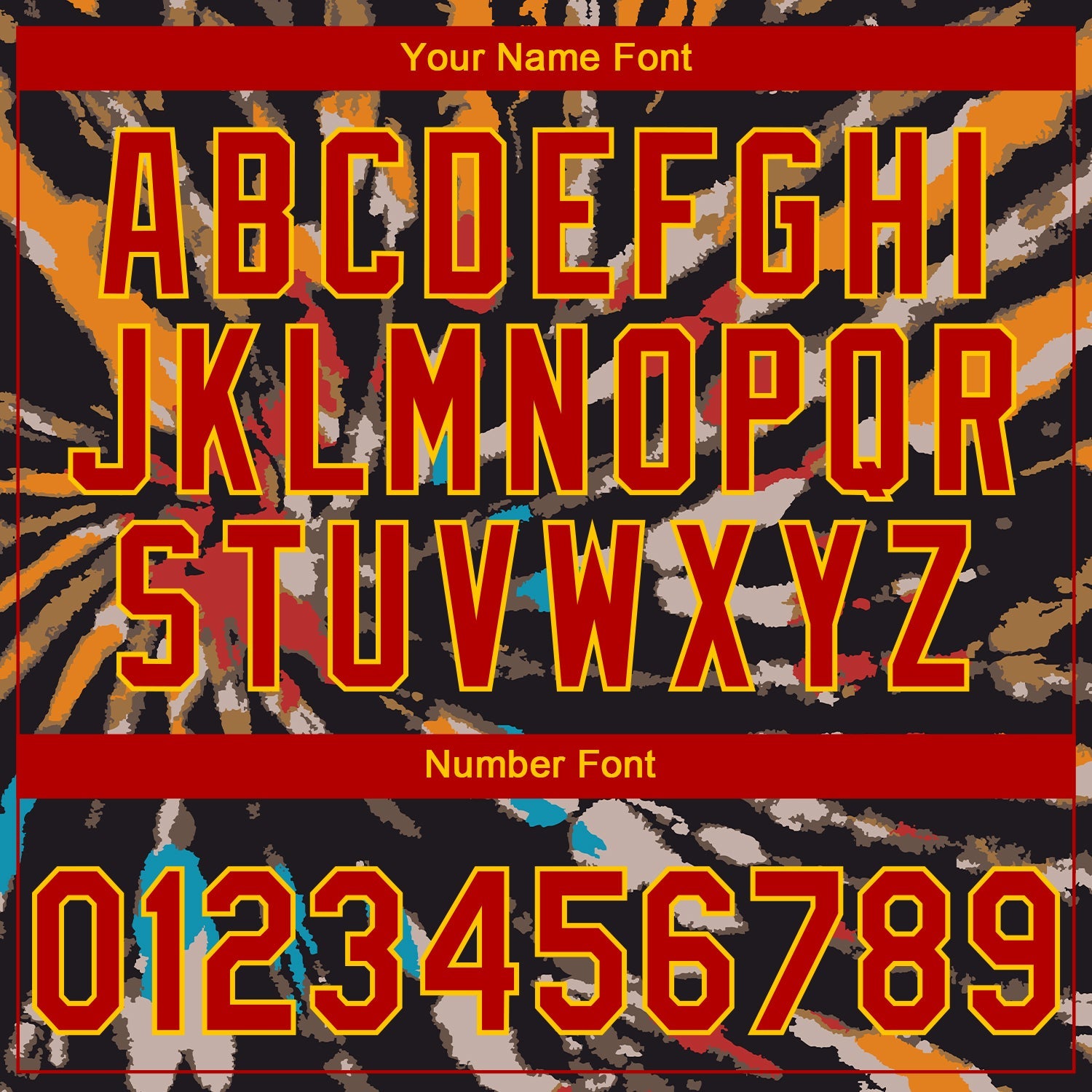 Custom Stitched Tie Dye Red-Yellow 3D Sports Pullover Sweatshirt Hoodie