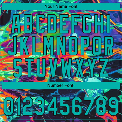 Custom Stitched Black Aqua 3D Pattern Design Abstract Psychedelic Fluid Art Sports Pullover Sweatshirt Hoodie