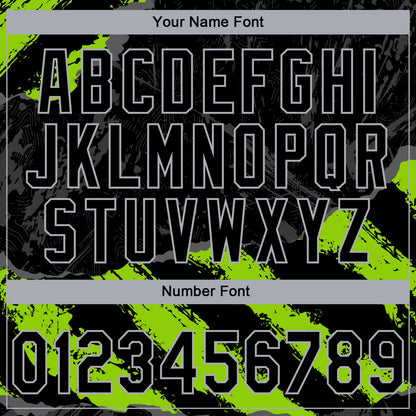 Custom Stitched Black Neon Green Steel Gray-Gray 3D Pattern Design Splash Sports Pullover Sweatshirt Hoodie