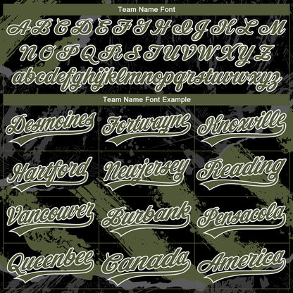 Custom Stitched Black Olive Steel Gray-White 3D Pattern Design Splash Sports Pullover Sweatshirt Hoodie
