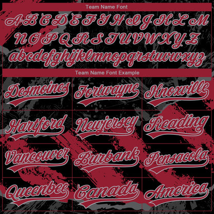 Custom Stitched Black Crimson Steel Gray-Gray 3D Pattern Design Splash Sports Pullover Sweatshirt Hoodie
