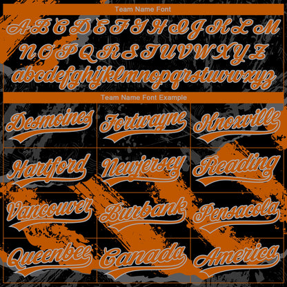 Custom Stitched Black Texas Orange Steel Gray-Gray 3D Pattern Design Splash Sports Pullover Sweatshirt Hoodie