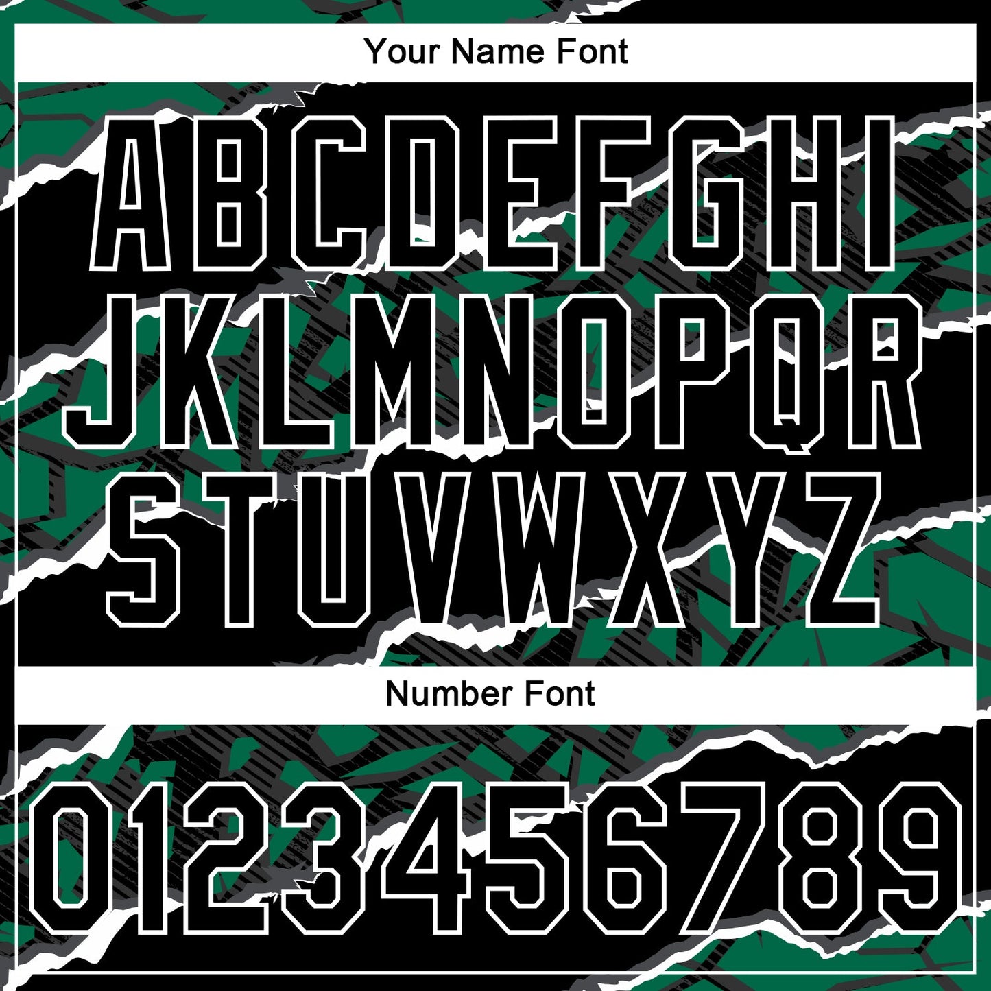 Custom Stitched Black Kelly Green-White 3D Pattern Design Torn Paper Style Sports Pullover Sweatshirt Hoodie