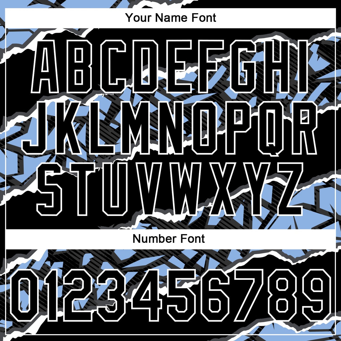 Custom Stitched Black Light Blue-White 3D Pattern Design Torn Paper Style Sports Pullover Sweatshirt Hoodie