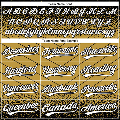 Custom Stitched Black White-Old Gold 3D Pattern Design Line Sportswear Pullover Sweatshirt Hoodie