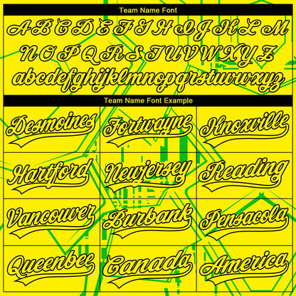 Custom Stitched Light Yellow Green-Black 3D Pattern Design Line Sportswear Pullover Sweatshirt Hoodie