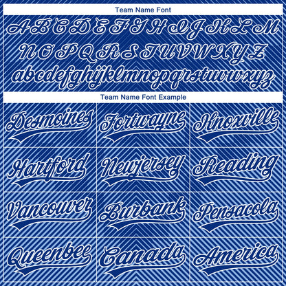 Custom Stitched Royal White 3D Pattern Design Line Sportswear Pullover Sweatshirt Hoodie