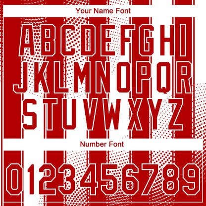 Custom Stitched Red White 3D Pattern Design Line Sportswear Pullover Sweatshirt Hoodie