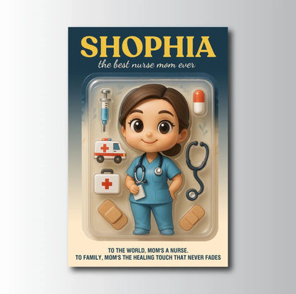 Mother’s Day Gift for Doctor Mom - Custom Chibi Photo & Name – Personalized Wall Art - Custom Choo