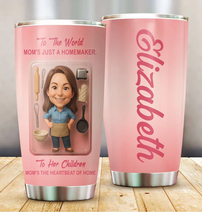 Homemaker Mom Mother’s Day Gift - Custom Chibi Photo & Name – Personalized 20oz Tumbler - Custom Choo