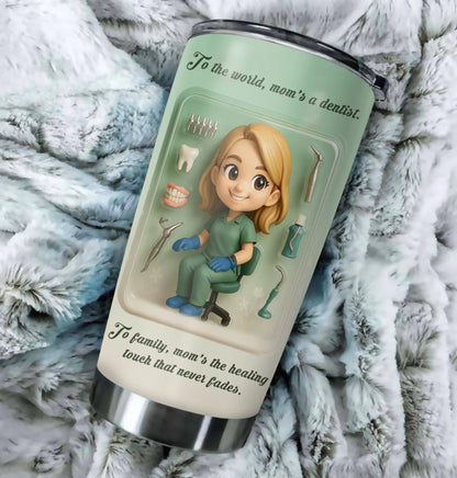 Dentist Mom Mother’s Day Gift - Custom Chibi Photo & Name – Personalized 20oz Tumbler - Custom Choo