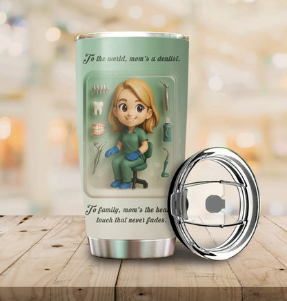 Dentist Mom Mother’s Day Gift - Custom Chibi Photo & Name – Personalized 20oz Tumbler - Custom Choo