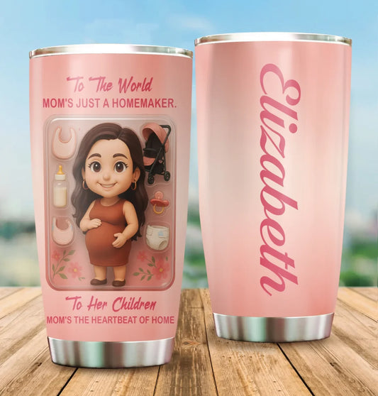New Mom Mother’s Day Gift - Custom Chibi Photo & Name – Personalized 20oz Tumbler - Custom Choo