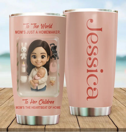 New Mom Mother’s Day Gift - Custom Chibi Photo & Name – Personalized 20oz Tumbler - Custom Choo