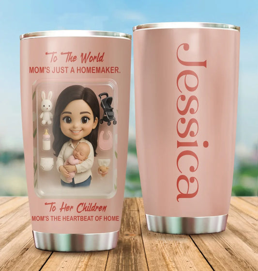 New Mom Mother’s Day Gift - Custom Chibi Photo & Name – Personalized 20oz Tumbler - Custom Choo