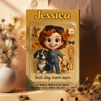 Mother’s Day Gift for Dog Mom - Custom Chibi Photo & Name – Personalized Wall Art - Custom Choo