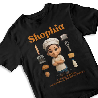 Custom Chibi Mom Shirt, Personalized Mother's Day Gift, Mom's A Baker Mom Unique Gift for Her, Custom Name - Custom Choo