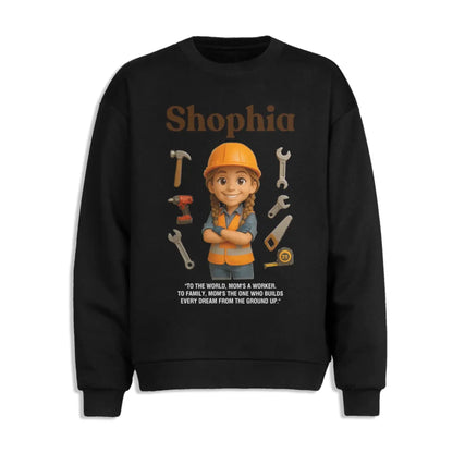 Custom Chibi Mom Shirt, Personalized Mother's Day Gift, Mom's A Construction Worker Mom Unique Gift for Her, Custom Name - Custom Choo