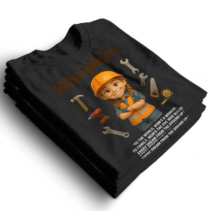 Custom Chibi Mom Shirt, Personalized Mother's Day Gift, Mom's A Construction Worker Mom Unique Gift for Her, Custom Name - Custom Choo