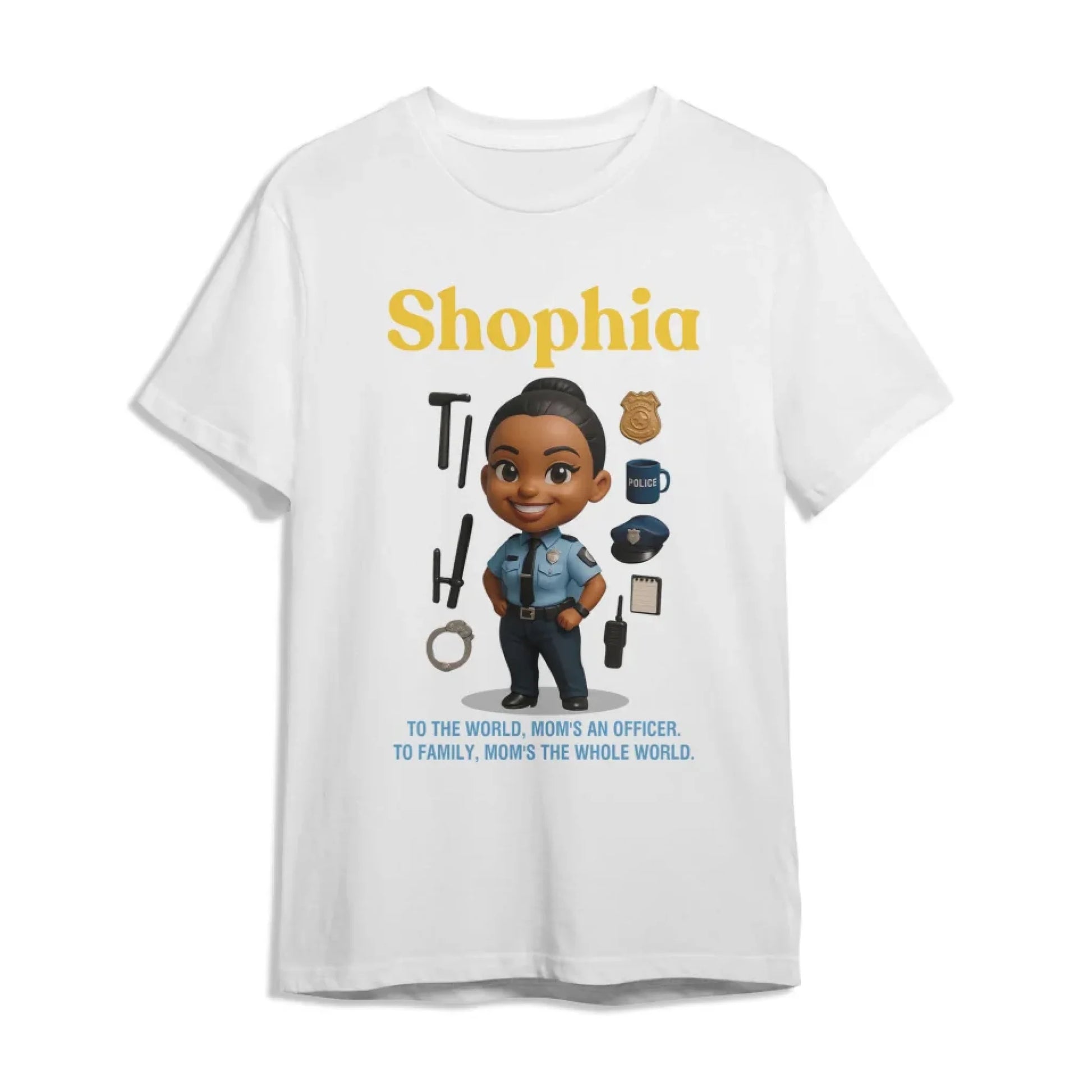 Custom Chibi Mom Shirt, Personalized Mother's Day Gift, Mom's A Police Mom Unique Gift for Her, Custom Name - Custom Choo