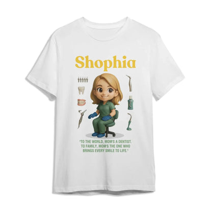 Custom Chibi Mom Shirt, Personalized Mother's Day Gift, Mom's A Dentist Mom Unique Gift for Her, Custom Name - Custom Choo